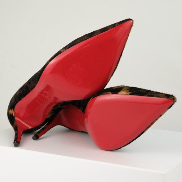 Christian Louboutin Pony Kitty Kate 85 Leopard Print Pumps,Brown, EU 36.5/US 6.5 - Picture 6 of 13